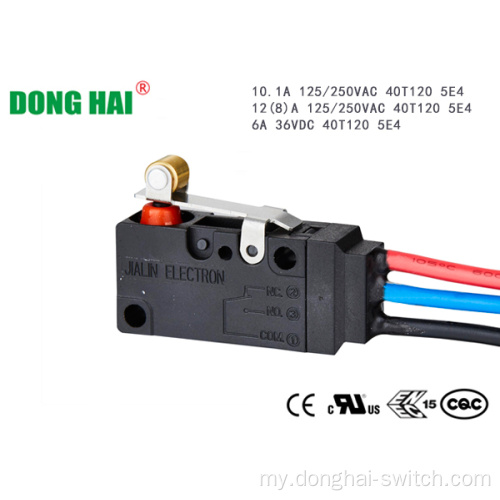 Hinge Roller ဖြင့် အလုံပိတ် Micro Switch